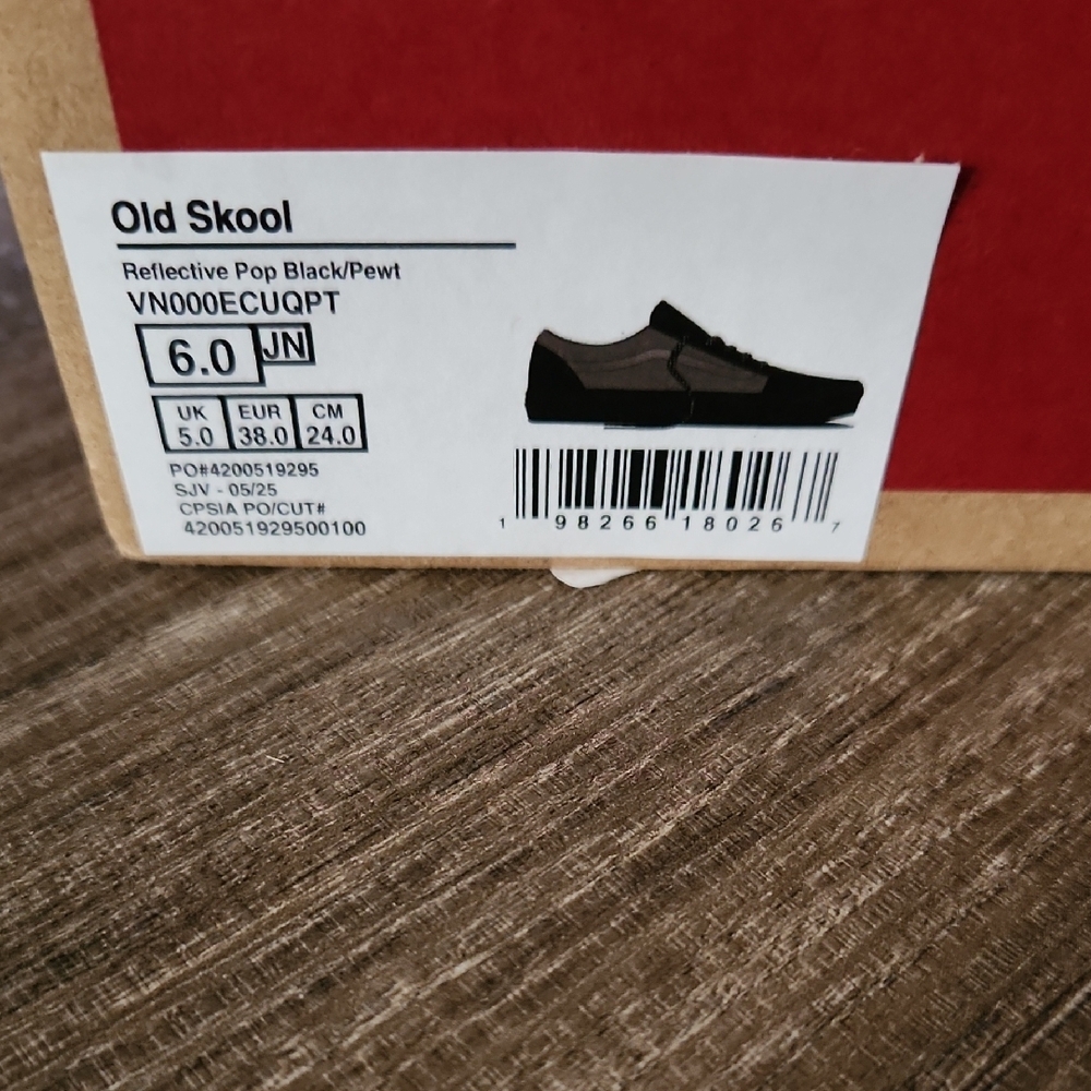 NWT Vans Black and Gray Sneakers - Picture 5 of 8